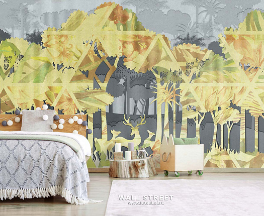 Фотообои в интерьере артикул Applique 9, АППЛИКАЦИЯ / APPLIQUE, Wall street