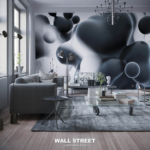 Фотообои в интерьере артикул 3D Sys 3, 3Д СИСТЕМА / 3D SYS, Wall street
