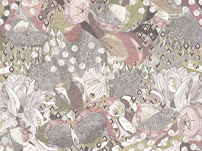 Фотообои Pattern Flower 2, ЦВЕТОЧНЫЙ ПАТТЕРН / PATTERN FLOWER, Wall street