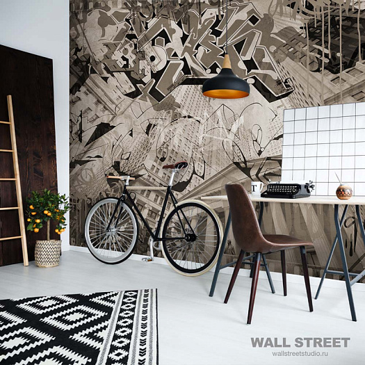 Фотообои в интерьере артикул GRUNGE 23, GRUNGE, Wall street
